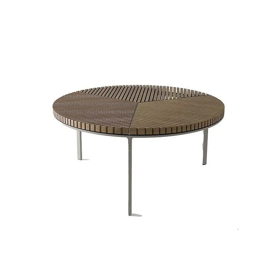 Vipp 716 Outdoor Open-Air Couchtisch Ø: 90 cm – Teak