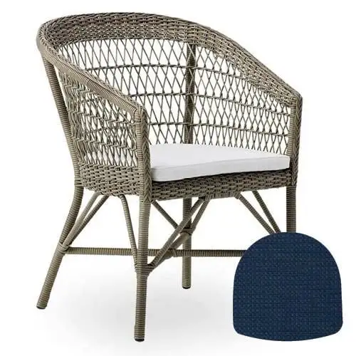 Sika-Design Kissen für Emma Exterior Gartenstuhl 45x45 cm - A673 Michelangelo Dunkelblau