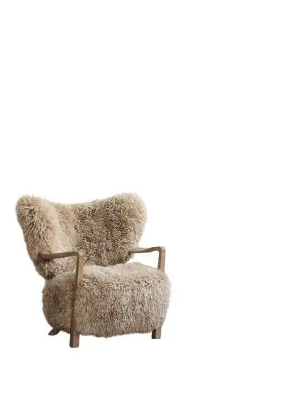 &Tradition Wulff ATD2 Loungesessel - Eiche/Schaffell Honig