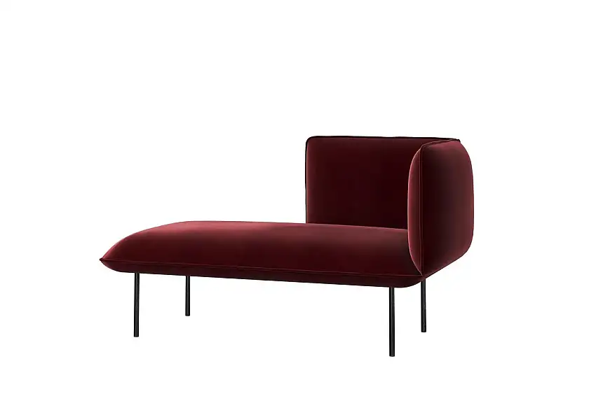 Woud Nakki Lobby Chaiselongue Rechtes Modul L: 150 cm - Bordeaux Rød