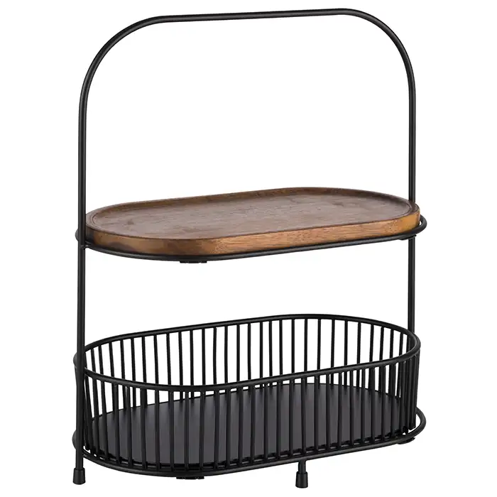 2-stufige Etagere, 5-teilig, 31 x 17 cm, H: 37,5 cm