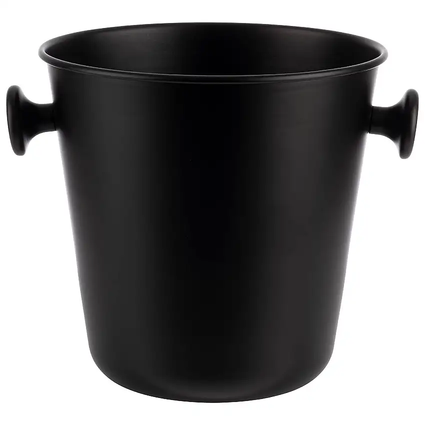 Wein-, Sektkühler, Aluminium, D: 21,5 cm, H: 22 cm, I: 5 Liter, Farbe: schwarz