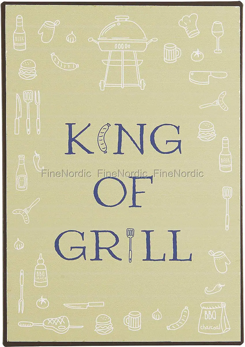 Ib Laursen Metallschild King of Grill