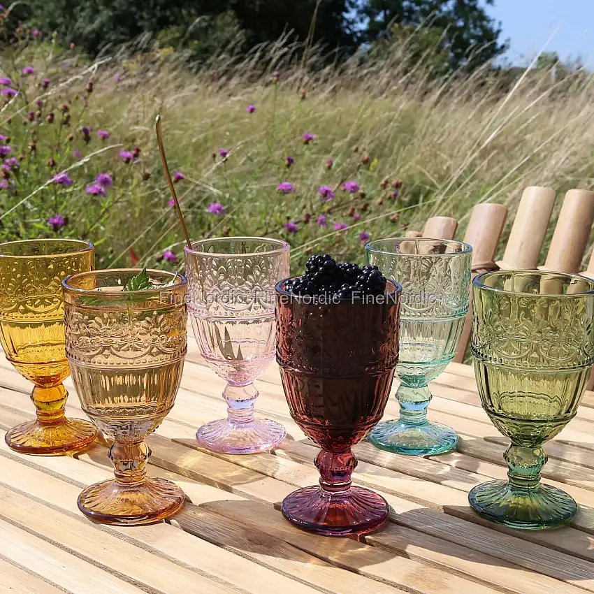 Chic Antique Saint-Émilion Weinglas mit Muster 6 Stück