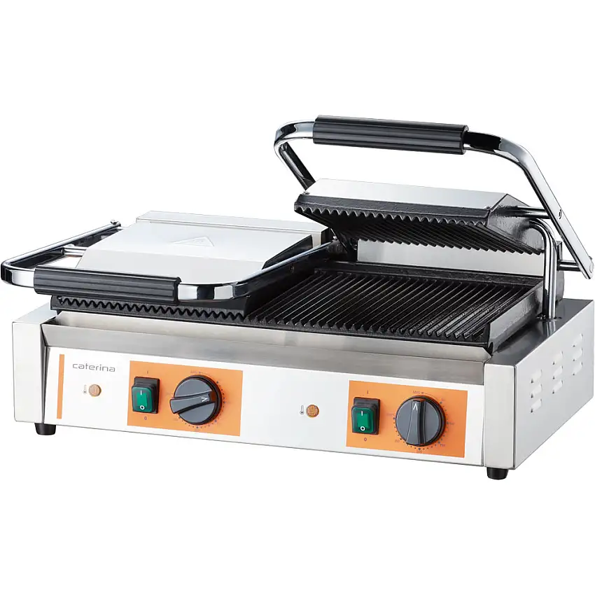 Stalgast Doppel-Kontaktgrill CATERINA, 570x360x200 mm (BxTxH), 3,6 kW