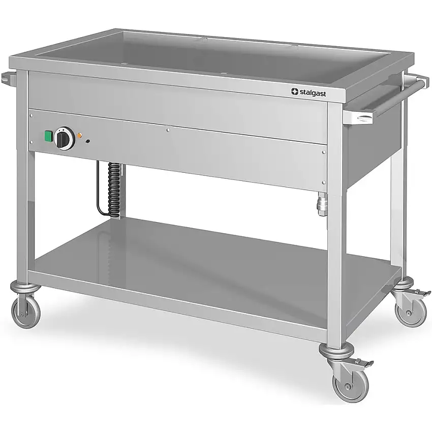 Stalgast Bain-Marie Wagen mit einem Becken, für 2x GN1/880x600x850 mm