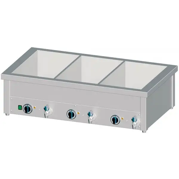 Stalgast Bain-Marie Tischgerät mit separaten Becken, für 4x GN1/1410x600x310 mm