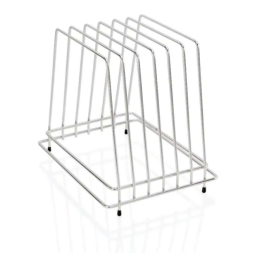 WAS Schneidbretthalter für 6 Bretter bis max. 2,5 cm, 29,5 x 23,5 x 27,5 cm, Chr