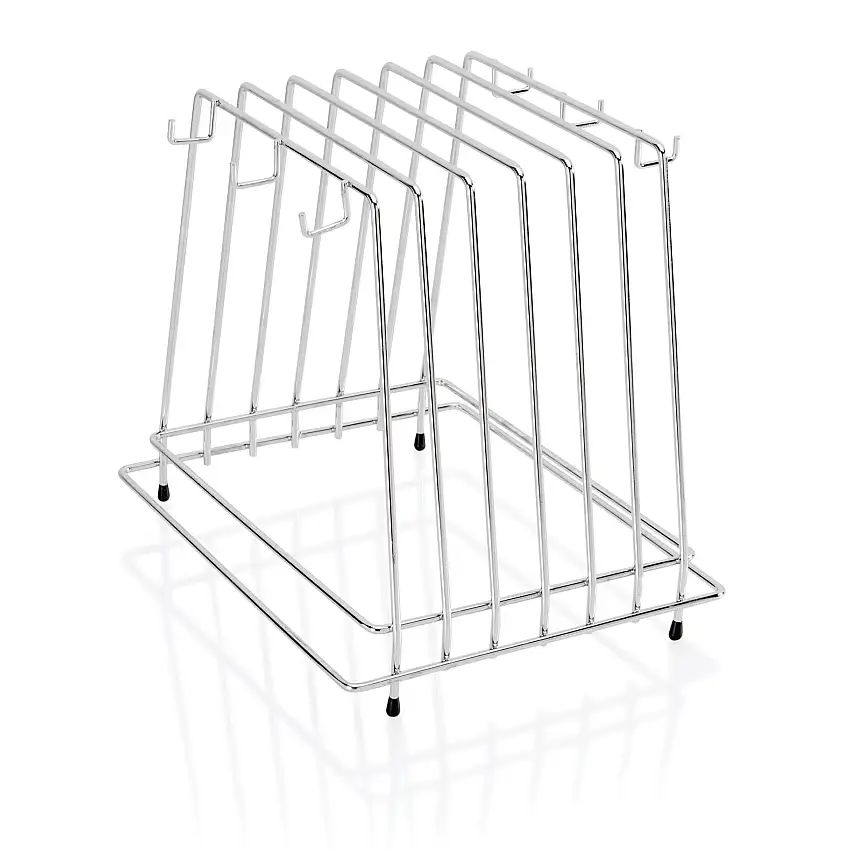 WAS Schneidbretthalter für 6 Bretter bis max. 2 cm, 29,5 x 25,5 x 26 cm, Chromni