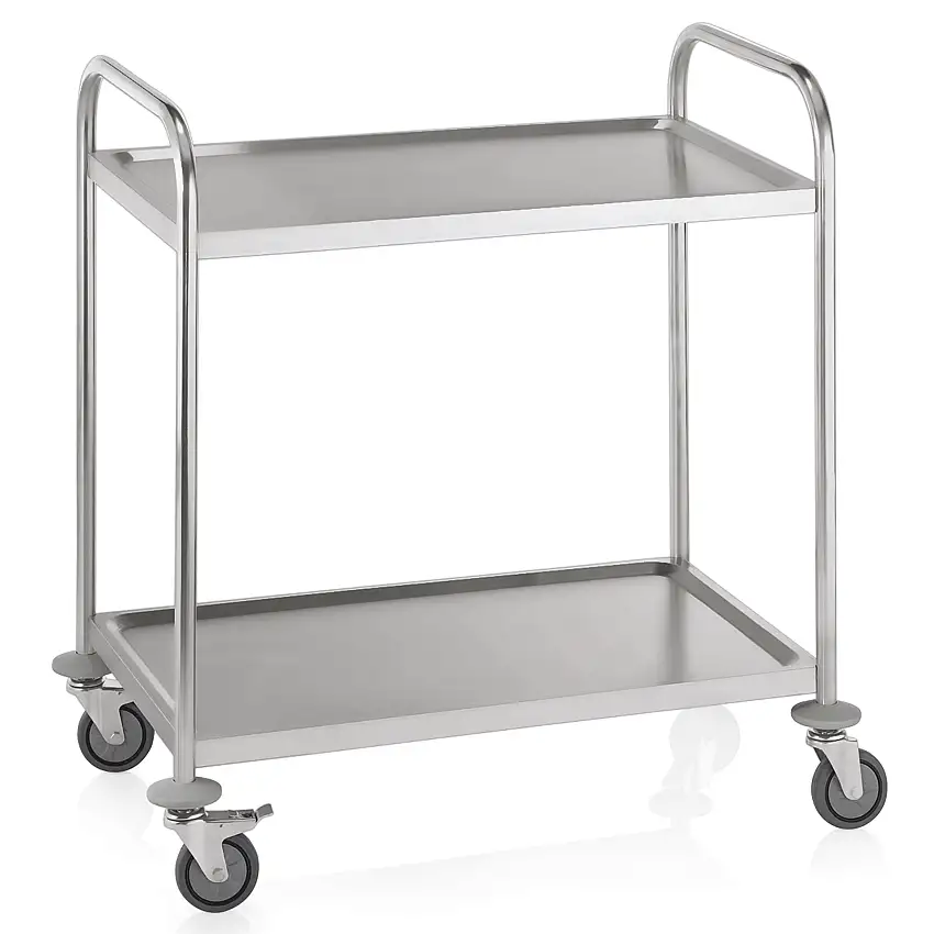 WAS Servierwagen CARGO mit 2 Borden, 85 x 53 x 95 cm, Edelstahl
