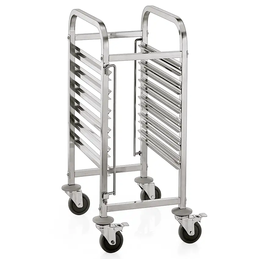 WAS Regalwagen CANTINA GN 1/1 für 6 Behälter/12 Tabletts, 55 x 38 x 95 cm, Chrom