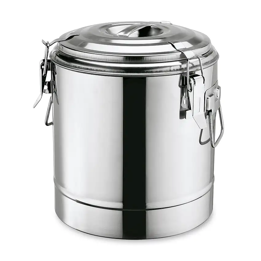 WAS Thermospeisetransportbehälter, 12 ltr., Ø 30 cm, Chromnickelstahl