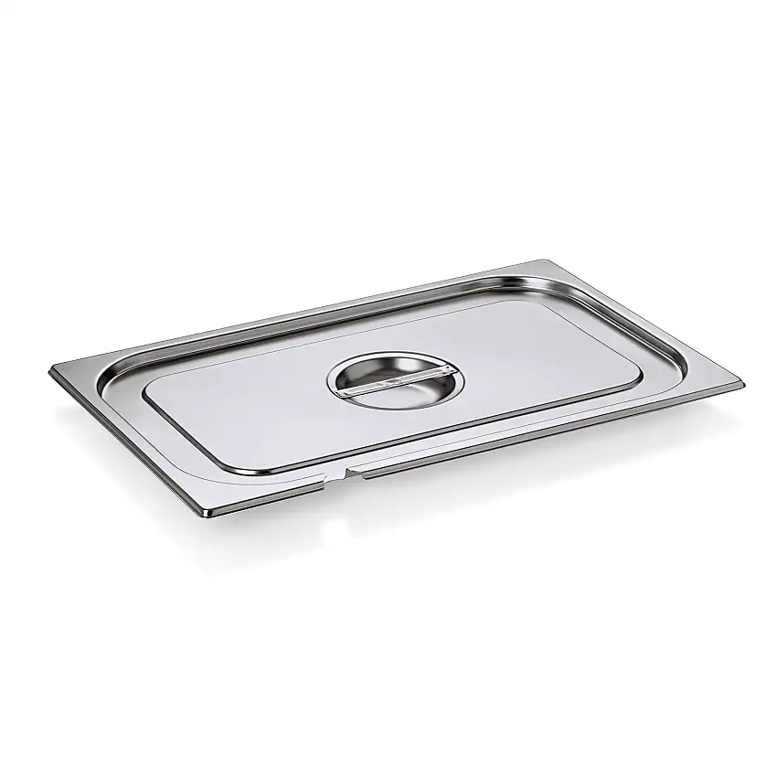 WAS GN Deckel GN CORE 1/1, mit Löffelaussparung, Chromnickelstahl
