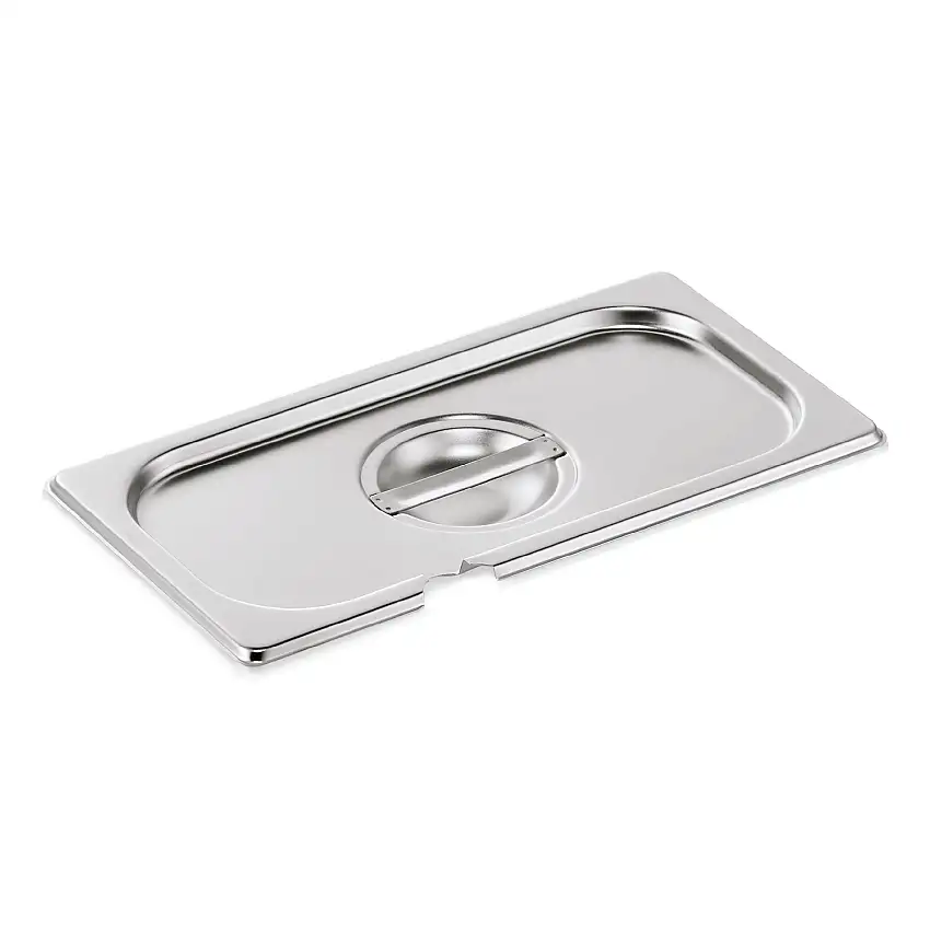 WAS GN Deckel GN CORE 1/3, mit Löffelaussparung, Chromnickelstahl