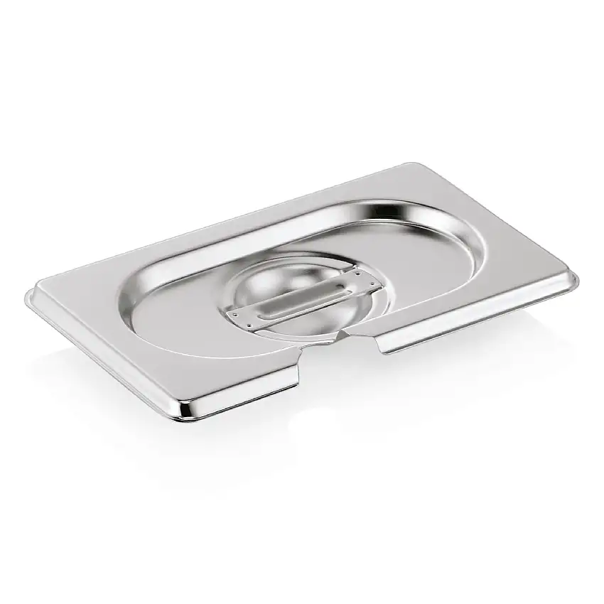 WAS GN Deckel GN CORE 1/9, mit Löffelaussparung, Chromnickelstahl