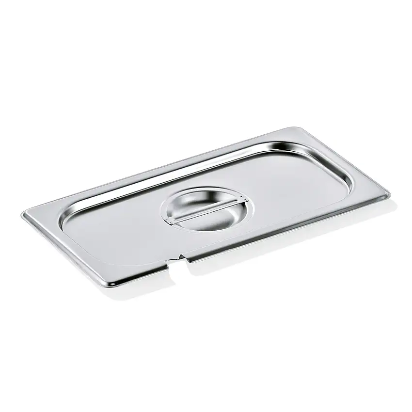 WAS GN Deckel GN SELECT 1/3, mit Löffelaussparung, Chromnickelstahl 18/8