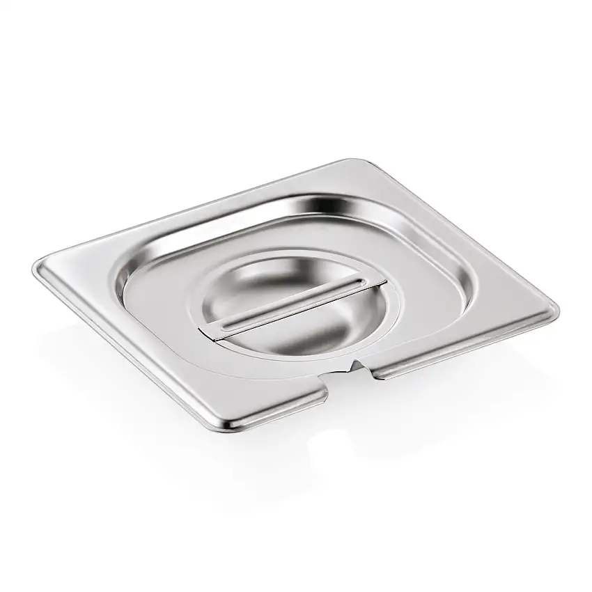 WAS GN Deckel GN SELECT 1/6, mit Löffelaussparung, Chromnickelstahl 18/8