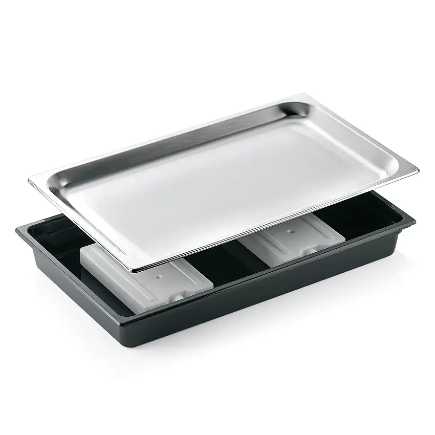 WAS Kühlschale GN 1/1, Chromnickelstahl, Polycarbonat