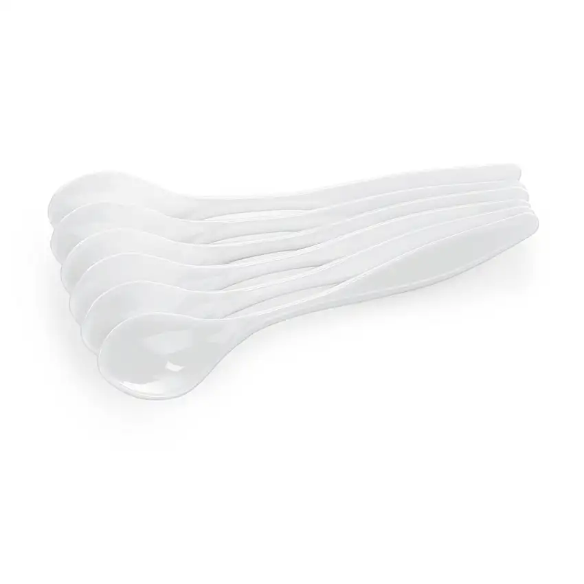 WAS Eierlöffel Set, 14 cm, Set á 6 Stück, Polystyrol