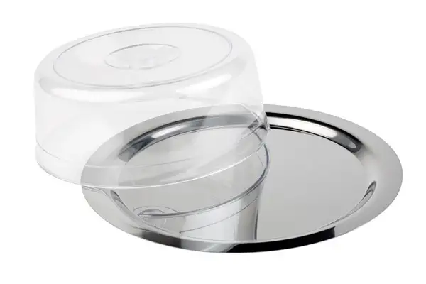 APS Tablett mit Haube -FINESSE- Ø 38 cm, H: 12 cm , 18/0 Edelstahl