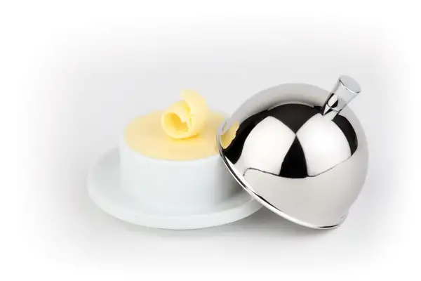 APS Butterservierer Ø 9 cm, H: 7 cm , Schale aus Porzellan