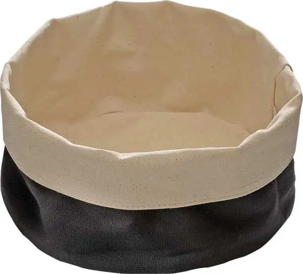 APS Brottasche Ø 17 cm, H: 8 cm , Baumwolle, beige, schwarz