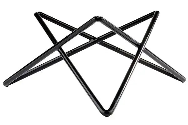 APS Buffet-Ständer -PRISMA- Ø 26 cm, H: 10,5 cm , Metall, schwarz ummantelt