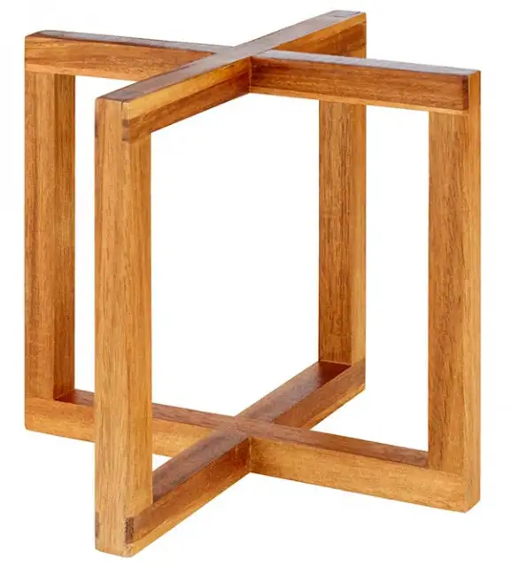 APS Buffet-Ständer -WOOD- 20 x 20 cm, H: 17,5 cm , Holz, natur