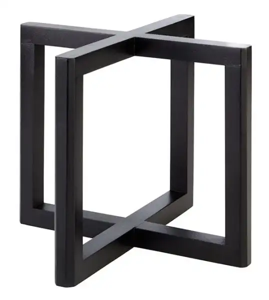 APS Buffet-Ständer -WOOD- 20 x 20 cm, H: 17,5 cm , Holz, schwarz