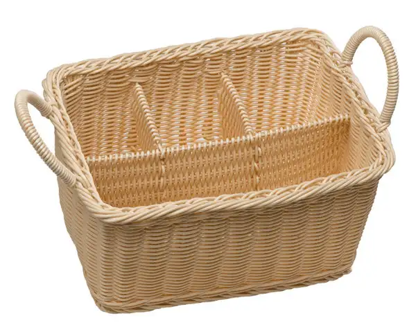 APS Besteck-Korb -ECONOMIC- 26 x 18 cm, H: 15 cm , Polypropylen, beige