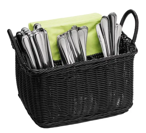 APS Besteck-Korb -ECONOMIC- 26 x 18 cm, H: 15 cm , Polypropylen, schwarz