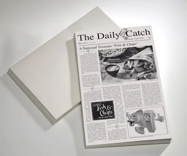 APS Wachspapier -SNACK HOLDER- 42 x 25 cm , Motiv: Zeitung