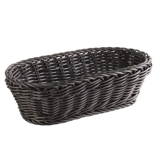 APS Baguette Korb, oval 28 x 16 cm, H: 8 cm , Polypropylen, schwarz