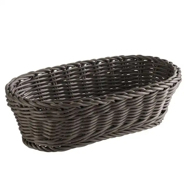 APS Baguette Korb, oval 28 x 16 cm, H: 8 cm , Polypropylen, mokka
