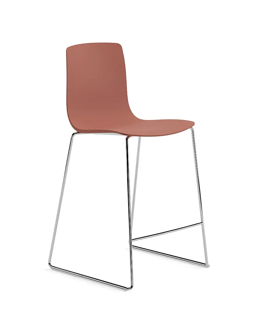 Arper - Aava 02 Barhocker, höhe 65 cm, kunststoff, chrom / rost #7605