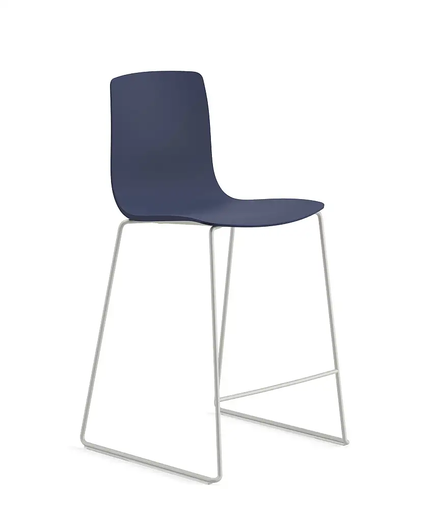 Arper - Aava 02 Barhocker, höhe 65 cm, kunststoff, schneeweiß / neptunblau #7605