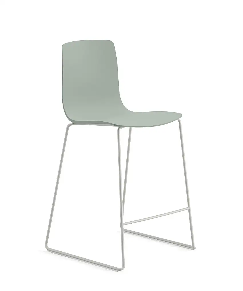 Arper - Aava 02 Barhocker, höhe 65 cm, kunststoff, schneeweiß / olivgrün #7605