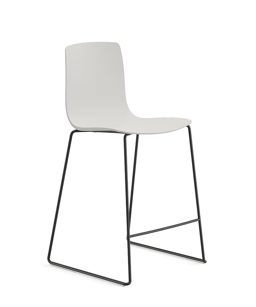 Arper - Aava 02 Barhocker, höhe 65 cm, kunststoff, schwarz / schneeweiß #7605