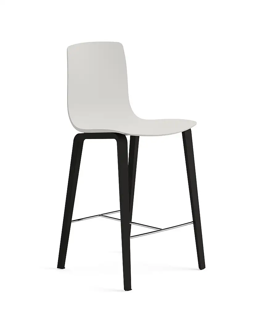 Arper - Aava 02 Barhocker, höhe 65 cm, kunststoff, schwarz / schneeweiß #7607