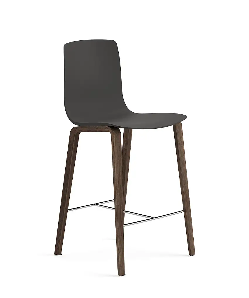 Arper - Aava 02 Barhocker, höhe 65 cm, kunststoff, walnuss / schwarz #7607