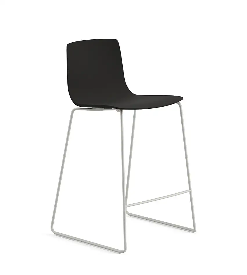 Arper - Aava 02 Barhocker, höhe 65 cm, holz, schneeweiß / schwarz #7628