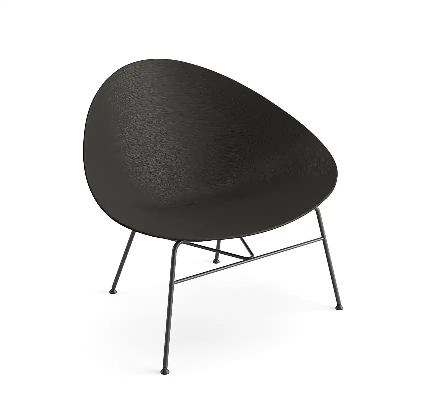 Arper - Adell Loungesessel, noir sable / schwarz #6800