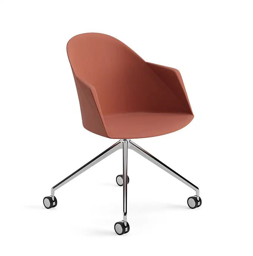 Arper - Cila Armsessel, kunststoff, aluminium / rost #2232