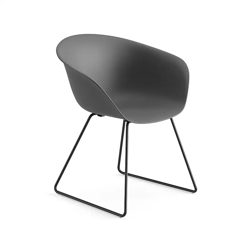 Arper - Duna 02 Stuhl, schwarz / anthrazit #4200