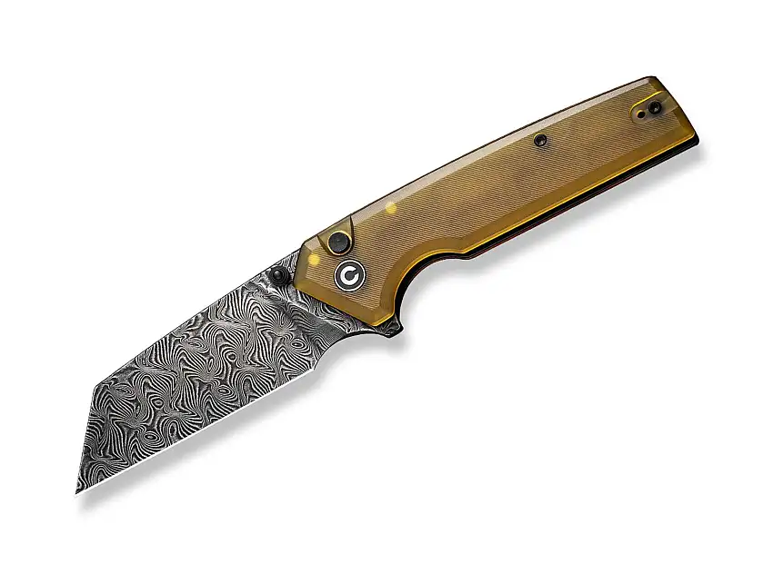CIVIVI Amirite 4 Reverse Tanto Ultem Amber Damascus