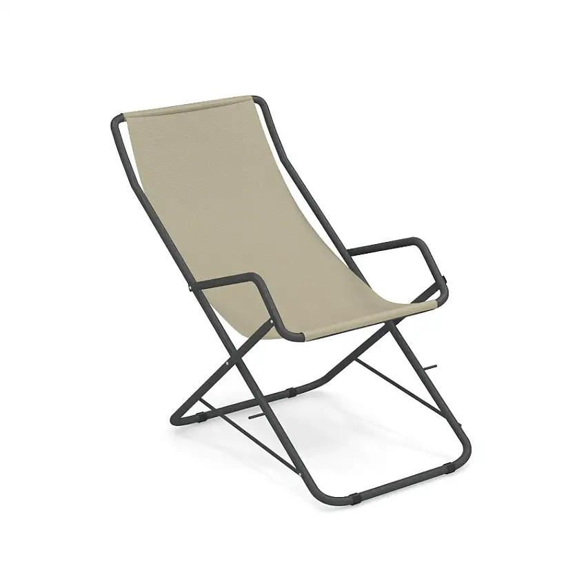 Emu - Bahama Liegestuhl, antikeisen / beige