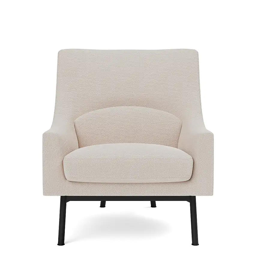 Fredericia - A-Chair Metal Base, schwarz / loop 33