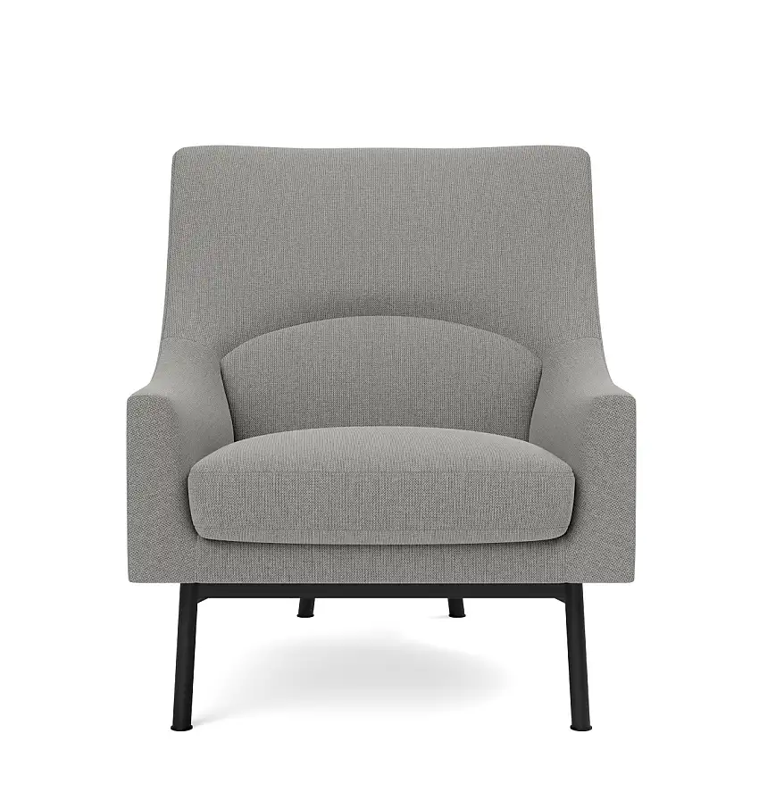 Fredericia - A-Chair Metal Base, schwarz / re-wool 128