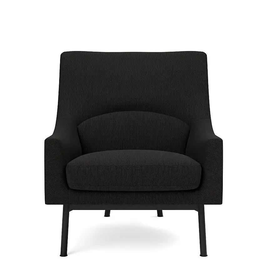 Fredericia - A-Chair Metal Base, schwarz / re-wool 198