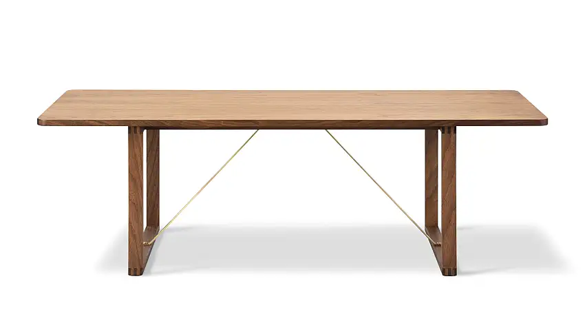 Fredericia - BM67 Couchtisch, brass / walnuss geölt